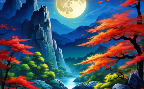 What does the Mid-Autumn Moon by Su Shi express?